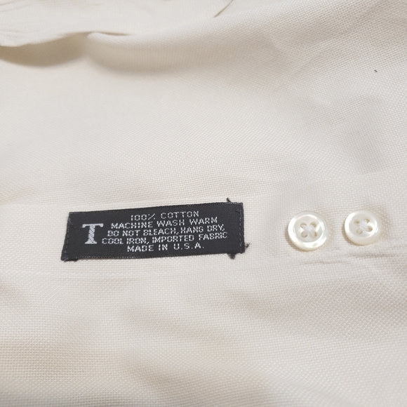 ROBERT TALBOTT Cream Collar button down shirt - Picture 6 of 6